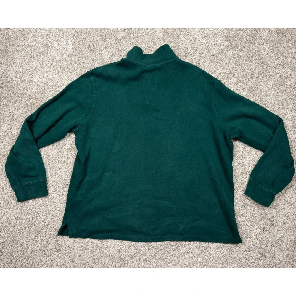Polo Ralph‎ Lauren Mens XL Forest Green 1/4 Zip Pullover Sweater Purple Pony